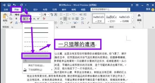 在word2013中为文字添加下划线的具体方法