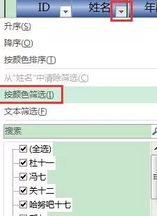 excel2013如何按颜色筛选?excel2013按颜色筛选教程