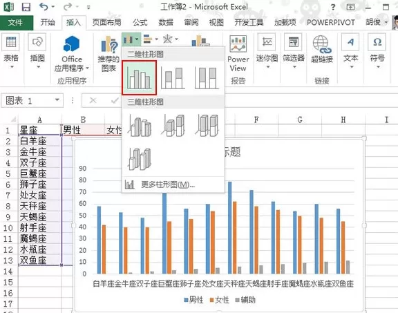 excel2013如何制作纵向折线图?制作纵向折线图教程