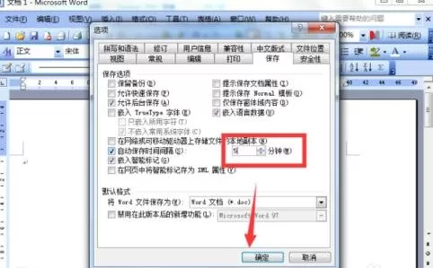在Word2003文档中如何设置自动保存的间隔时间?