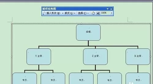 在word2003中绘制组织结构图的具体操作
