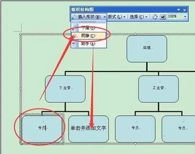 在word2003中绘制组织结构图的具体操作