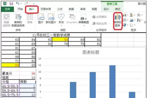 excel 2013如何制作直方图?excel 2013制作直方图教程