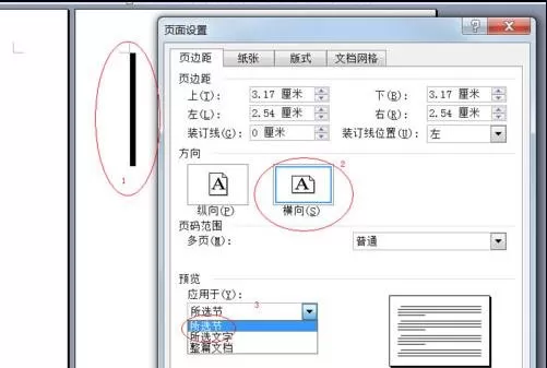 在Word2003文档中设置任意一页变为横向方向的具体方法