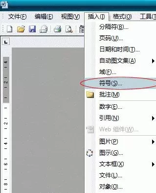在Word2003里插入特殊符号的具体操作