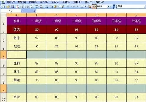 怎么在excel2003中删除空白行?excel2003删除空白行的步骤