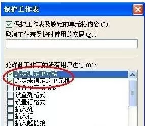 如何在excel2003中锁定单元格?excel2003锁定单元格的教程