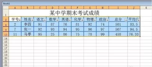 excel2013使用自动筛选的具体操作