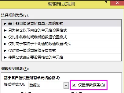 excel2013如何使用条件格式的数据条?
