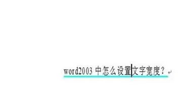 如何在word2003中设置文字宽度?word2003设置文字宽度的步骤
