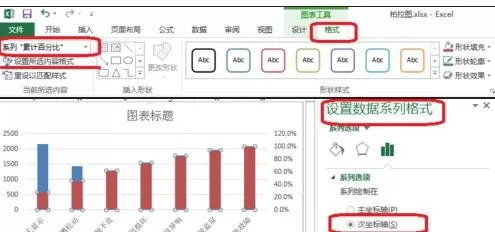 excel2013如何制作柏拉图?excel2013制作柏拉图的方法