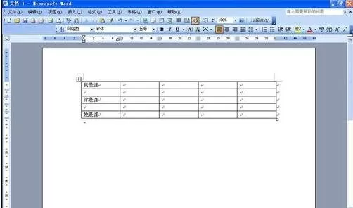 在Word2003制作好的表格中添加行的具体操作