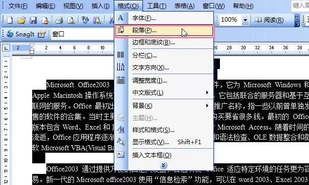 如何在Word2003中调整段落距离？Word2003调整段落距离的步骤