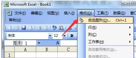 在excel2003中设置自选图形格式的具体操作