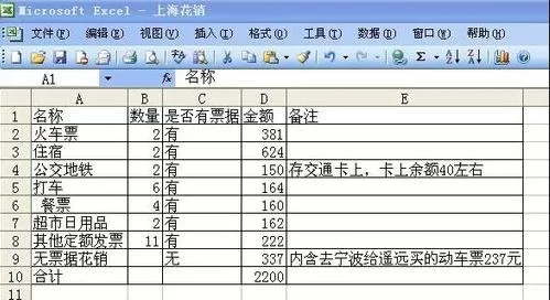 在Excel2003中添加边框表格的具体方法