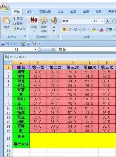 在excel2003中进行隔列求和的具体操作