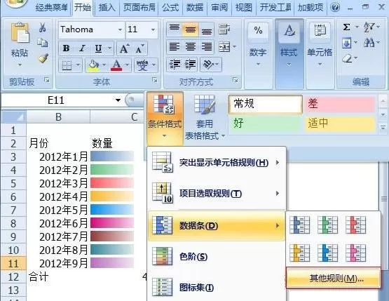 Excel2007如何打造出多彩的单元格数据?