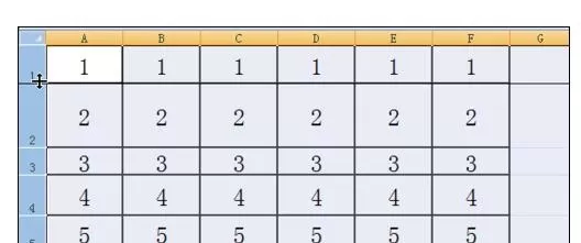 excel2007如何平均分布各行各列?