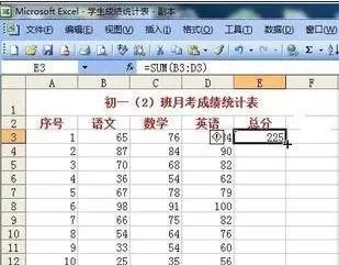 怎么在excel2003中进行排名?在excel2003中进行排名的方法