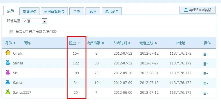 如何管理QT语音中的房间成员?
