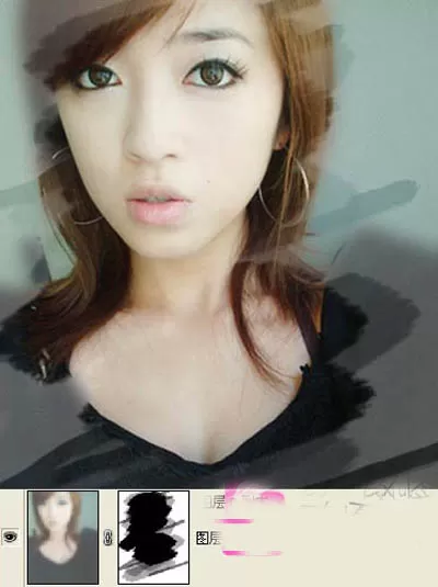 photoshop制作玻璃擦拭梦幻效果图的具体操作