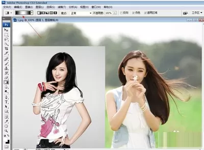 怎么在photoshop中把两张图片合成一张?