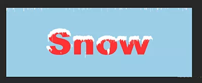 在ps中制作文字顶上堆白雪效果的具体方法