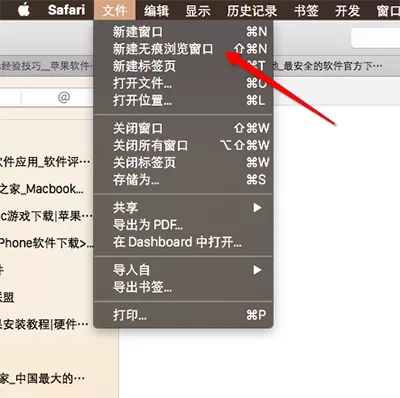 Mac电脑中Safari浏览器怎么开启无痕浏览?