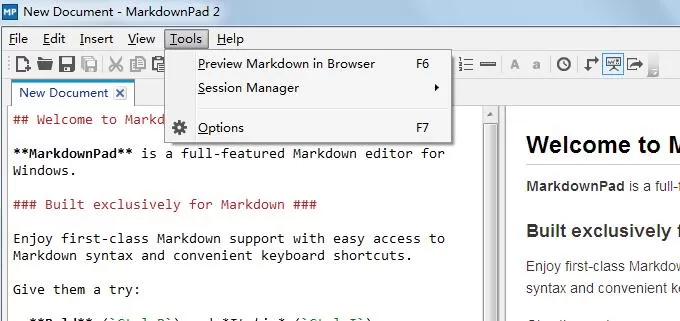 MarkdownPad软件如何将语言设置为成中文