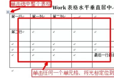 word2010设置表格水平居中的具体操作