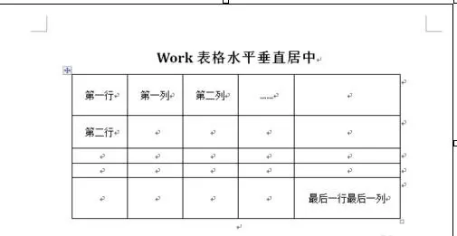 word2010设置表格水平居中的具体操作