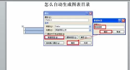 word2010自动生成图表目录的图文教程