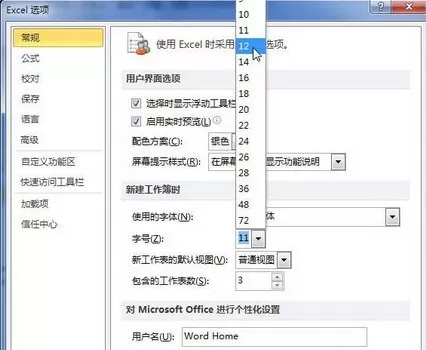 Excel 2010中怎样设置默认字体?设置默认字体的方法