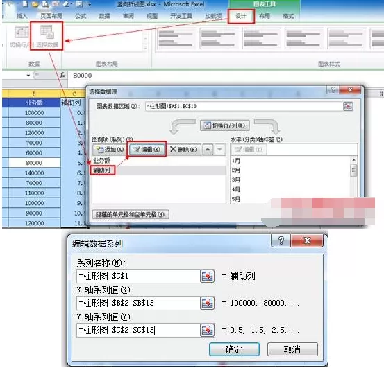 Excel 2010怎样制作竖向折线图?制作竖向折线图教程