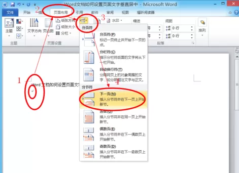 在Word2010中设置文字垂直居中的具体操作