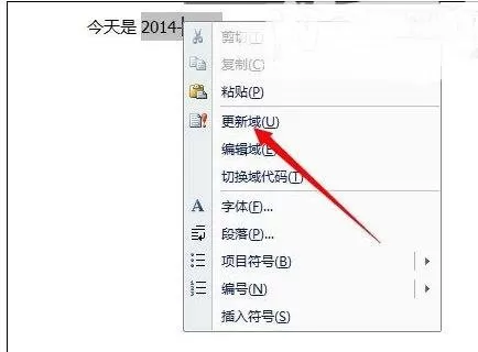 在word2010中更新和锁定域的具体操作