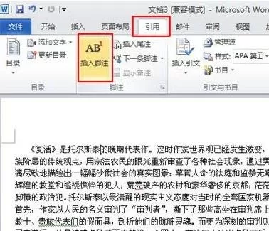 在word2010中添加脚注的图文教程