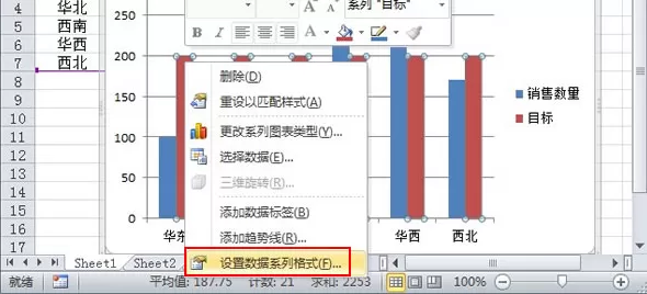 Excel2010如何制作柱形目标进度图?制作柱形目标进度图教程