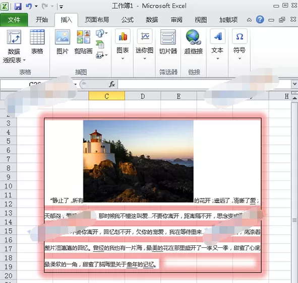 Word中的内容怎么以图片格式插入Excel2010?