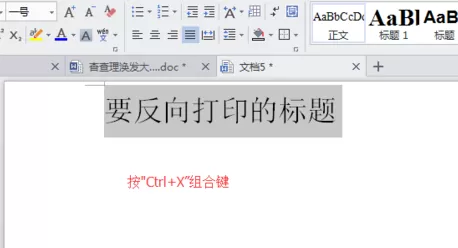 WPS如何设置打印反向文字？打印反向文字的方法