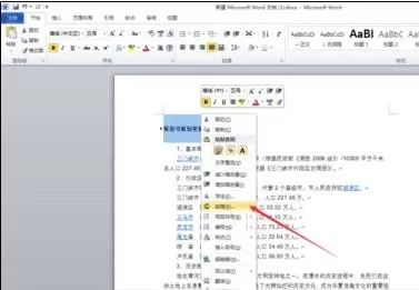 word2010编辑目录的方法解析