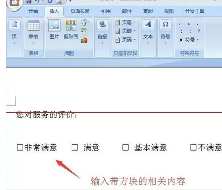Word2010文档怎么实现在小方块里打钩?