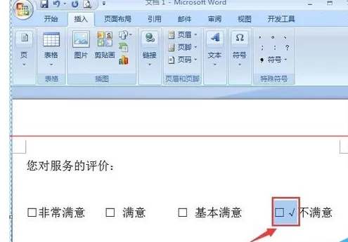 Word2010文档怎么实现在小方块里打钩?
