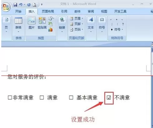 Word2010文档怎么实现在小方块里打钩?
