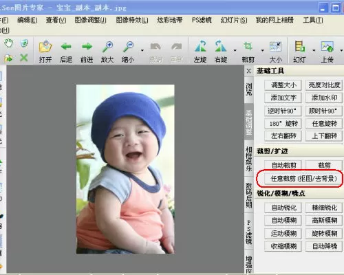 iSee图片专家制作天使宝宝照片的具体操作