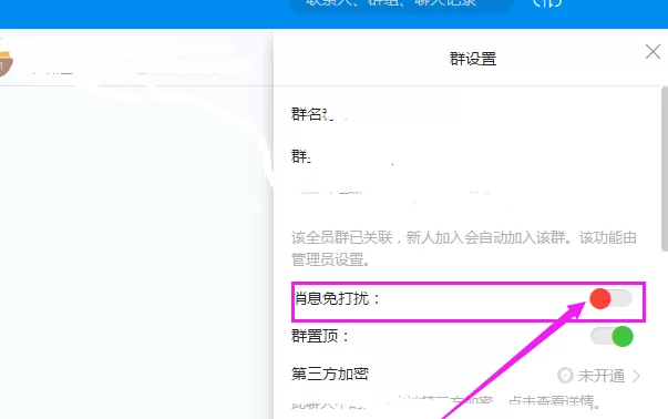 钉钉群开启群消息免打扰的具体操作
