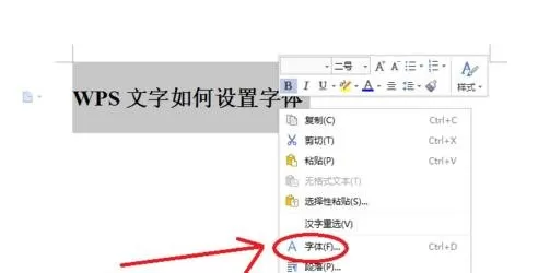 WPS文字如何设置字体的大小?设置字体大小的方法