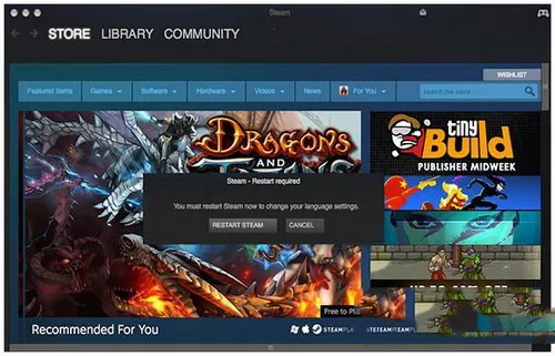 mac的steam无法设置中文如何解决?