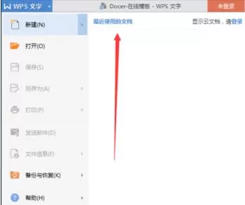 怎么在电脑上取消WPS文字的文档记录?