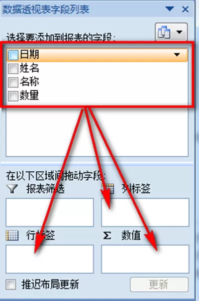 怎么在excel2010中制作数据透视表?